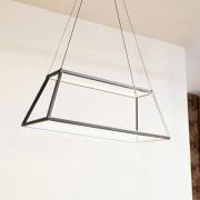 LED hanglamp Mensola, zwart, aluminium, 75 cm