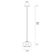 X-Ray hanglamp, goudkleurig, Ø 20 cm, glas, 1-lamp