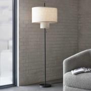 New Works vloerlamp Margin, beige, Ø 46 cm, 3-lamps, textiel