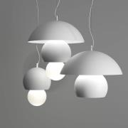 Karman hanglamp Triluna, 57 x 48 cm, wit, aluminium