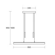 HerzBlut LED hanglamp Leonora, 85 cm, hout, dimbaar