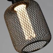 LED Deco Draad Cilinder E27 4,5W 2.700K zwart Mesh