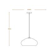 LEDVANCE Druppel hanglamp, Ø 40 cm, bruin, golfkarton, E27