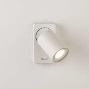 Wandlamp Geschakeld, wit, aluminium, schakelaar, GU10