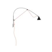 midgard LED wandlamp AYNO L, zwart/oranje, 3.000 K 130 cm