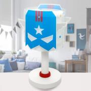 Dalber Blue Hero tafellamp, wit/blauw, hoogte 30 cm