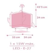Dalber hanglamp Little Owl, roze,