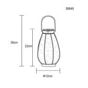 LED lamp op zonne-energie 36649, zwart, amber, metaal, kunststof