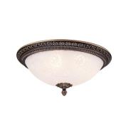 Maytoni plafondlamp Pascal, brons antiek Ø 37 cm glas/metaal