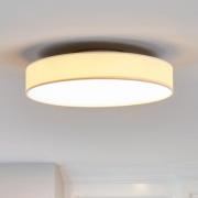 Lindby LED plafondlamp Saira, Ø 40 cm, wit, textiel