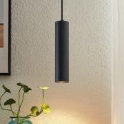 PRIOS hanglamp Neliyah, rond, zwart, 1-lamp, GU10