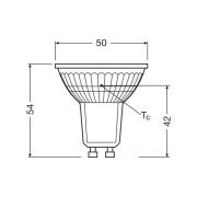 OSRAM LED lamp Reflectorlamp GU10 4,3W 36° 830 helder