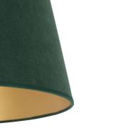 Lampenkap Cone hoogte 18 cm, donkergroen/goud