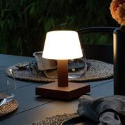 LED tafellamp Monaco voor buiten accu, roestbruin