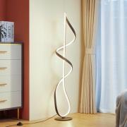 LED vloerlamp Rodado, zwart, 132 cm, aluminium