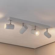 Plafondspot daglicht, wit/chroomkleurig, staal, 4-lamps