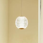 Lucande hanglamp Ismenia, 1-lamp, messing, acryl