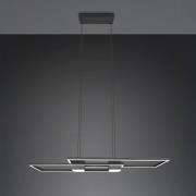 Albany LED hanglamp, zwart, 100 x 28 cm, aluminium CCT dimbaar