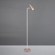 Vloerlamp Marley, bruin/lichtgrijs, hoogte 151 cm, metaal
