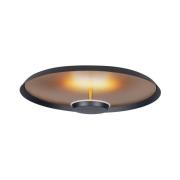 LED plafondlamp Oro, Ø 45 cm, zwart/goud, metaal dimbaar