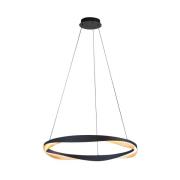 LED hanglamp Ascoli, Ø 85 cm, zwart/goud, metaal, dimbaar