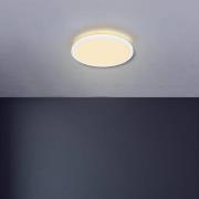 LED plafondlamp Sapana, wit, Ø 42 cm, kunststof, IP44
