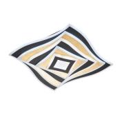 Hero LED plafondlamp, zwart/goud blad, 50 x 50 cm, CCT RGB