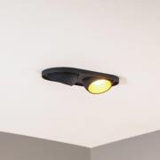 Bega LED inbouwspot Studio Line, zwart/messing, 2-lamps.