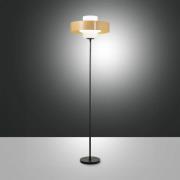 Vloerlamp Loto, zandkleurig, hoogte 170 cm, voetdimmer, E27