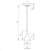 Sabinar hanglamp, 1-lamp, zwart, Ø 18 cm