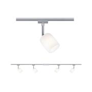 Paulmann URail Blossom 4x-basisset chroom/gesatineerd