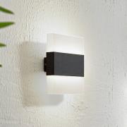 Lindby LED buiten wandlamp Branor, aluminium, antraciet, IP54
