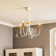 Kroonluchter Foreman 3-lamps, wit-koper