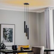 Hanglamp Eye L, zwart, 3-lamps