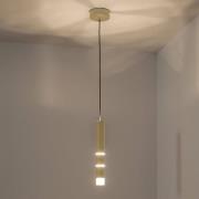 PURE Vega LED hanglamp, een cilinder, messing