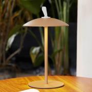 Lindby LED tafellamp Kanani, bruin, dimbaar