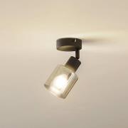 Lindby plafondlamp Netty, 1-lamp, grijs, glas