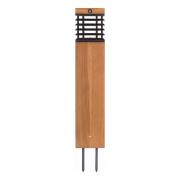 Les Jardins LED solar padverlichting Tekura, teak/grijs, 75 cm