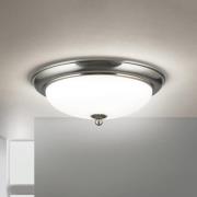 Empire plafondlamp, Ø 35,5 cm, mat nikkel, mat opaal glas