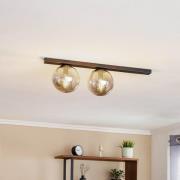 Plafondlamp Fit, zwart/grafiet, 2-lamps
