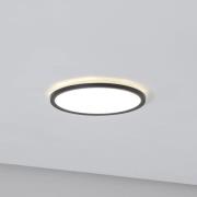 Aqua LED paneel, Ø 30 cm, zwart, metaal/kunststof, CCT dimbaar