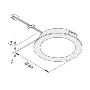 LED meubelverlichting FAR 58 staal 5x-set 3W 3000K