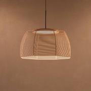 Bover LED hanglamp Tanit, Ø 61 cm, zwart/beige, stof