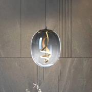 LED hanglamp Lilly, glas, rookgrijs, Ø 28 cm, 4000 K