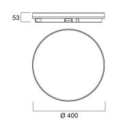 Sylvania Start Surface Slim plafondlamp, Ø 40 cm, IP54, dimbaar.
