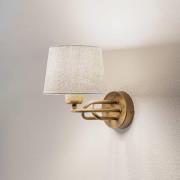 Lazar wandlamp, grijs/goud antiek, Ø 20 cm, textiel/metaal