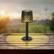 Solar-accu-tafellamp 36631, IP44, zwart