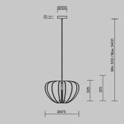 Maytoni hanglamp Cambio, bruin, Ø 47,5 cm, vilt, E27