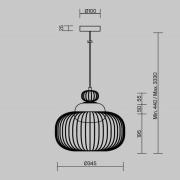 Hanglamp Maytoni Levitation, Ø 34,5 cm, G9, messing