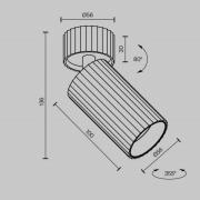Maytoni Calipso plafondspot, wit, draaibaar, GU10